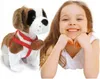 A young girl smiles next to a stuffed dog. Produktbild-Vorschau