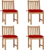 Cloris Designermöbel Gartenstühle 4er Set mit Kissen Produktbild-Vorschau 1
