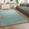 Teppich Wohnzimmer Hochflor Einfarbiges Modernes Muster Produktbild-Vorschau 1