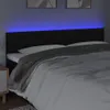 vidaXL LED čelo postele čierne 180x5x78/88 cm Imitácia kože Náhľad obrázku produktu 3