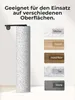 A cleaning roller brush is shown next to swatches representing different floor surfaces. Anteprima dell’immagine prodotto
