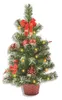 Dekobaum 10 LED mit roter Deko 50cm 2x AA Batterien Produktbild-Vorschau 1