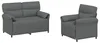 vidaXL Sofa Set 2 stk. Dunkelgrau Stoff Produktbild-Vorschau 1