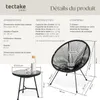 Ensemble table et chaises de jardin Santana - noir Voir les images du produit 6