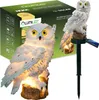 LUMILED solárne záhradné svetlo so sovou 42 cm, biela Náhľad obrázku produktu 1