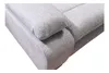 A close-up view of the corner of a gray fabric sofa. Produktbild-Vorschau