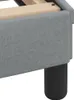 Design Bettgestell mit Kopfteil Hellgrau 200x200 cm Stoff, Produktbild-Vorschau 9