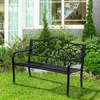 Outsunny tuinstoel, 3-persoons, stalen bank met Productafbeelding-voorbeeld 10