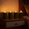 Candele LED Relaxdays, set da 4, A x P: 13 x 7,5 cm, fiamma Anteprima dell’immagine prodotto 2