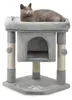 lionto Kratzbaum für Katzen 60 cm, mit Kuschelhöhle, Produktbild-Vorschau 1