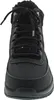 A close-up, front-facing view of a black Skechers women's boot. Voir les images du produit