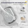 PawHut Edelstahl Katzentoilette, geschlossen, mit Produktbild-Vorschau 4