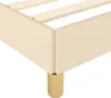 vidaXL Bettgestell ohne Matratze Creme 200x200 cm Stoff Produktbild-Vorschau 8