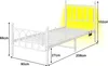 MODFU Kovový rám postele 90x200 cm s LED a USB, jednolůžko Náhled obrázku produktu 6