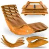CASARIA® Sonnenliege Klappbar Wetterfest Holz 160kg Produktbild-Vorschau 1