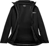 A black jacket is shown open, revealing its inner lining. Produktbild-Vorschau