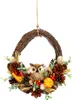 Kranz MagicHome Nature, herbstlich, orange, mit Eule, Produktbild-Vorschau 1