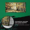 Küchenuhr Bürouhr Leinwand Uhr 60x30 Ölgemälde Wald Bäume Produktbild-Vorschau 5