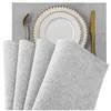 Hellgraue Tischsets aus Leinen, 4er-Set, 48 x 33 cm Produktbild-Vorschau 2