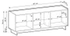 TV-Lowboard SUNA 147 cm Fernsehtisch Karamell Eiche 3 Türen Produktbild-Vorschau 7