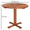 Casaria Tavolo da Giardino Sunrise Rotondo Legno di Acacia Anteprima dell’immagine prodotto 5