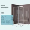 doporro Cabine de Douche Transparent 75x100cm Porte Voir les images du produit 7