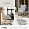 Fauteuil à bascule TORVE rembourré - Bouclé gris clair Voir les images du produit 5