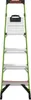 A front view of a Little Giant MightyLite 4-step ladder against a white background. Podgląd zdjęcia produktu