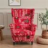 Stretch wingback sofa slipcover Printed Elastan sofa cover Náhled obrázku produktu 4