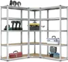 Juskys 3er Metall Regalsystem Basic - 1 Eckregal & 2 Produktbild-Vorschau 1
