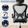 xDays Sedia da Ufficio Ergonomica Nera Mesh con Poggiatesta Anteprima dell’immagine prodotto 5