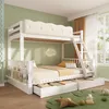 STILVORA Kinderstapelbed 90x200/140x200 cm met wolkenhek, Productafbeelding-voorbeeld 1