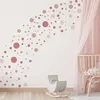 Rosa Polka Dot Wandsticker Set mit 140 Punkten – Produktbild-Vorschau 3