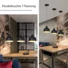 ZMH lampada a sospensione 1 luce nera lampada a sospensione Anteprima dell’immagine prodotto 5