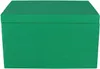 A plain green wooden box with a lid. Produktbild-Vorschau