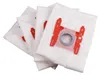 A stack of four white vacuum cleaner bags with red plastic connectors. Anteprima dell’immagine prodotto
