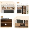 Merax TV Wohnwand Set mit Vitrine und Regal, Mediawand mit Produktbild-Vorschau 8