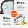 Collage showing details of a car seat, including safety features and installation system. Náhled obrázku produktu