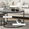 HOMCOM 2er-Set Couchtische ineinander steckbar, runder Produktbild-Vorschau 6
