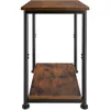 Side view of a brown and black shelf unit against a white background. Produktbild-Vorschau