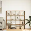 vidaXL Artisan dubová knihovna 137,5x29x137,5 cm materiál Náhled obrázku produktu 3