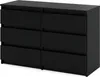 StivMoebel | Commode 6 tiroirs - 100 cm - Noir - Voir les images du produit 2