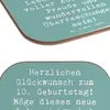 Mr. & Mrs. Panda Untersetzer Glas Spruch 10. Geburtstag - Produktbild-Vorschau 5