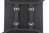 A close-up view of the underside of a black chair, showing metal mounting brackets and gold-colored washers. Produktbild-Vorschau