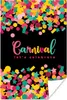MuchoWow® Poster "Karneval" mit Konfetti auf schwarzem Produktbild-Vorschau 1