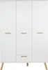 trendteam Babyzimmer Kleiderschrank Mats Weiß Melamin 130 x Produktbild-Vorschau 1