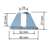 2 Griffadapter für Falttürengriffe 22 mm alufarbig Produktbild-Vorschau 6