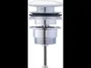 A chrome drain assembly with a white ceramic cap. Náhľad obrázku produktu