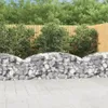vidaXL Gabione mit Hochbogen 200x50x60/80 cm Verzinktes Produktbild-Vorschau 2