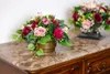 Grabtopf mit künstlichen Rosen in Pink Rosa 30cm breit | Produktbild-Vorschau 5